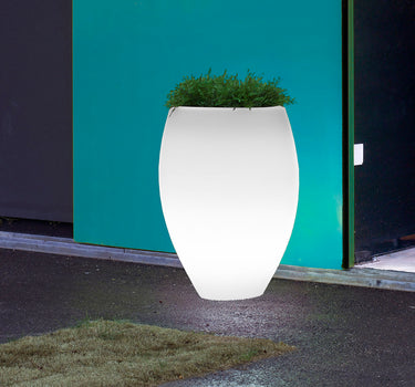 Ronde plantenbak met licht ALOE 45