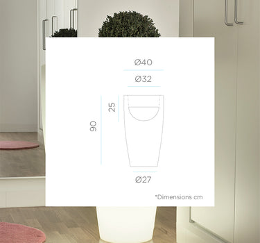 BAMBU90 licht plantenbak