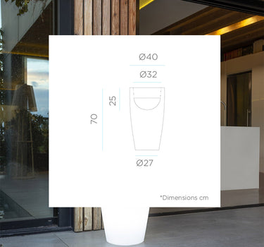 BAMBU 70 Licht Plantenbak