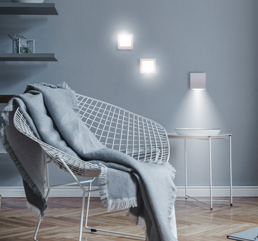 BOX 8 Vierkante draadloze wandlamp voor binnen