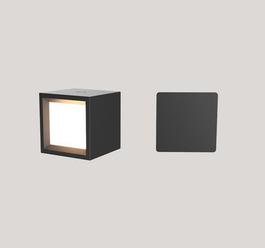 BOX 8 Vierkante draadloze wandlamp voor binnen