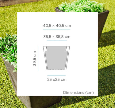 Bloempot met rustieke afwerking CAMOMILA 40