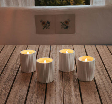 DOLO KERAMISCHE KAARSGROOTTE LAMP (verpakking van 2 stuks)