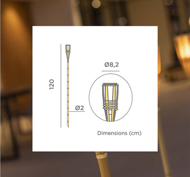 HIAMA Solar Garden Spike met vuureffectlicht (verpakking van 4)