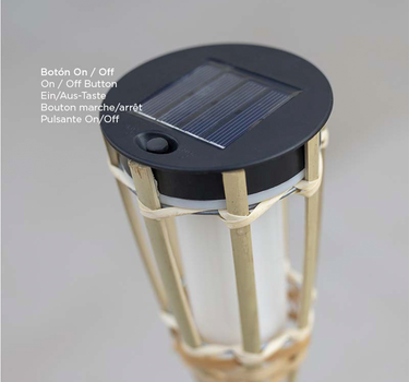 HIAMA Solar Garden Spike met vuureffectlicht (verpakking van 4)