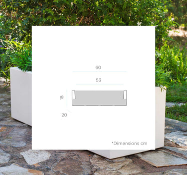 Rechthoekige bloempot  JARA 100 x 35 cm