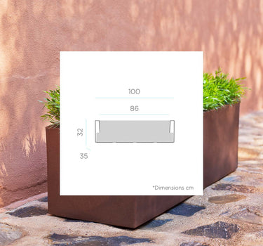 RECHTHOEKIGE BLOEMPOT JARA 100x40