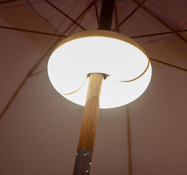 Oplaadbare draagbare gloeilamp speciaal ontworpen voor parasols, LIMA