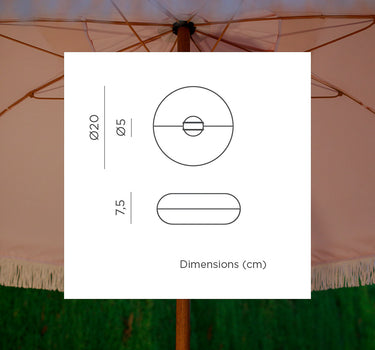 Oplaadbare draagbare gloeilamp speciaal ontworpen voor parasols, LIMA
