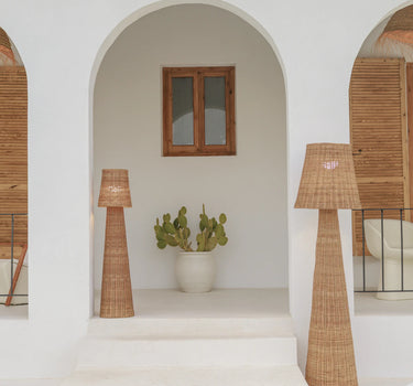 Lola Nature staande lamp van natuurlijke vezels
