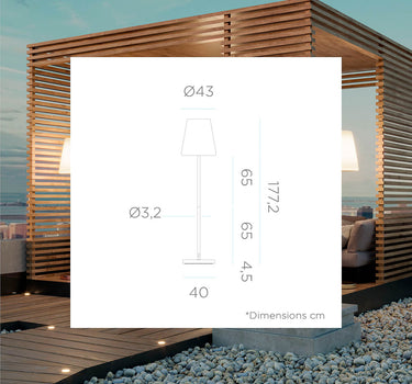 LOLA SLIM 180 BUITENVLOERLAMP