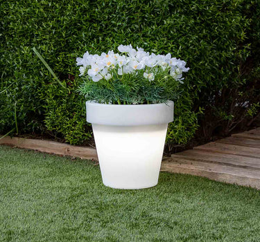 RONDE PLANTENBAK MET MAGNOLIA LICHT 45