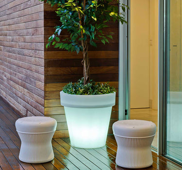 Ronde plantenbak met licht MAGNOLIA 60