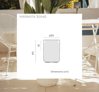 Ronde plantenbak Maranta 30 x 70