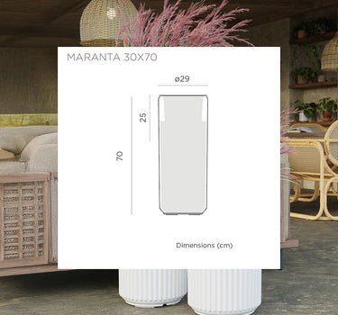 Ronde plantenbak Maranta 30 x 70