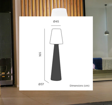 Oplaadbare draadloze vloerlamp – Lola 165 POP