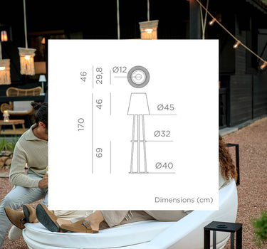 OKINAWA Solar-Charged Cordless Vloerlamp
