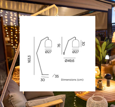 SANTORINI witte snoerloze vloerlamp