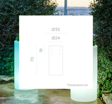 PALMA 70 ronde plantenbak met licht
