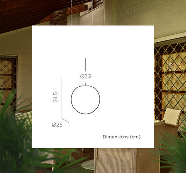 BOLVORMIGE HANGLAMP MET OPLAADBARE BATTERIJ PLANEET