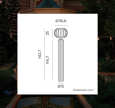RACHEL 145 SOLAR STAANDE LAMP