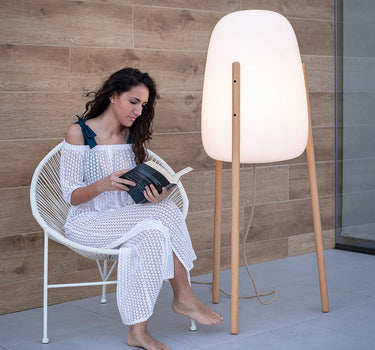 Design vloerlamp met houten poten Rocket 145