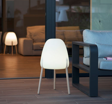 Design staande lamp met houten poten ROCKET 70