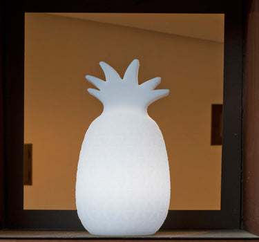 SAMBA ANANASVORMIGE LAMP, DOORSCHIJNEND WIT