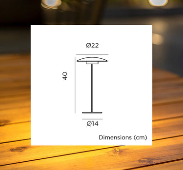 SARDINIA 40 snoerloze decoratieve lamp
