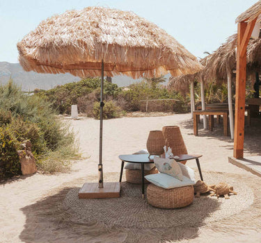 Hawaiiaanse stalen buitenparasol ø220 x 230cm