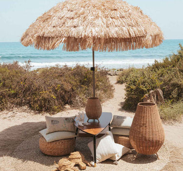 Hawaiiaanse stalen buitenparasol ø220 x 230cm