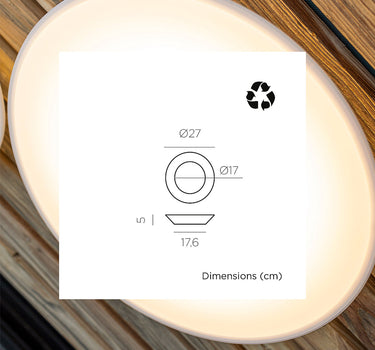 Set van 2 stuks - WALLY DISK ronde wandlamp op zonne-energie
