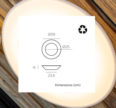 Set van 2 stuks - WALLY DISK ronde wandlamp op zonne-energie
