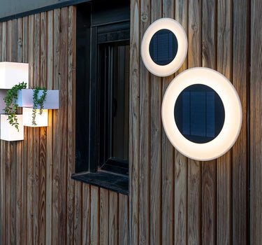 Set van 2 stuks - WALLY DISK ronde wandlamp op zonne-energie