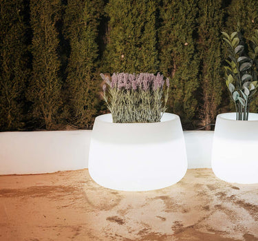 Ronde plantenbak met licht CAMELLIA 60
