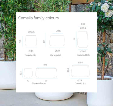 Ronde bloempot Camelia 80