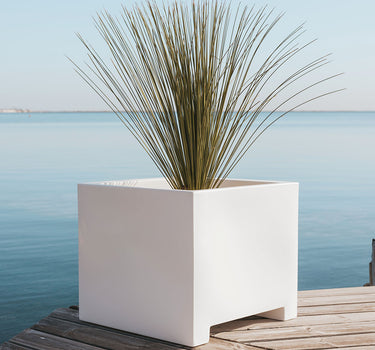 Vierkante bloempot in NARCISO 60 kleur