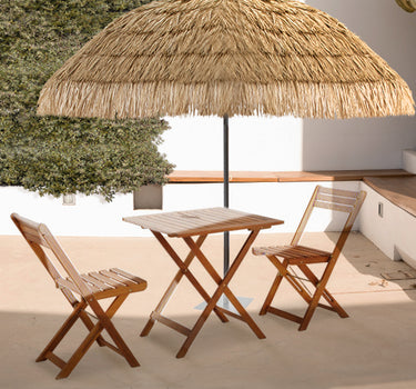 Hawaiiaanse stalen buitenparasol ø220 x 230cm